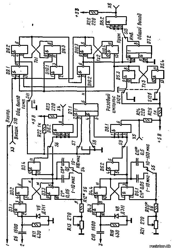 Генератор импульсов гиэ 1 схема