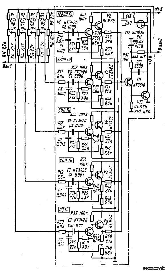Регулятор тембра матюшкина схема