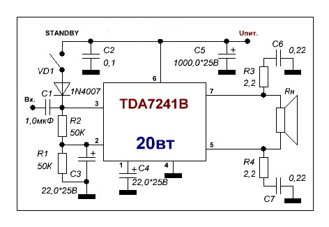 Автомобильный усилитель на базе TDA7241B